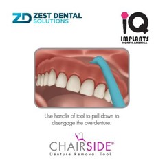 Zest CHAIRSIDE Genuine Dental Removal Tool for Artificial Teeth, 2-Pack