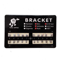 YOKA Dental Ortho Metal Brackets Braces Mini/Standard Roth/MBT 022/018 3/345 H