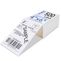 500 4×6 Fandfold Direct Thermal Shipping Labels for Rollo & Zebra Printer