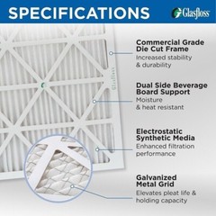 20x20x4 MERV 10 AC Air Filters. 6 PACK. Actual Size: 19-1/2 x 19-1/2 x 3-3/4