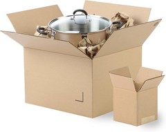 The Boxery 6″x4″x4″ Brown/Kraft Corrugated Cardboard Shipping Boxes 100-Pack