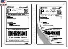 Perforated 1000 Quality Round Corner Shipping Labels 2 Per Sheet 7.5″ x 5.125″