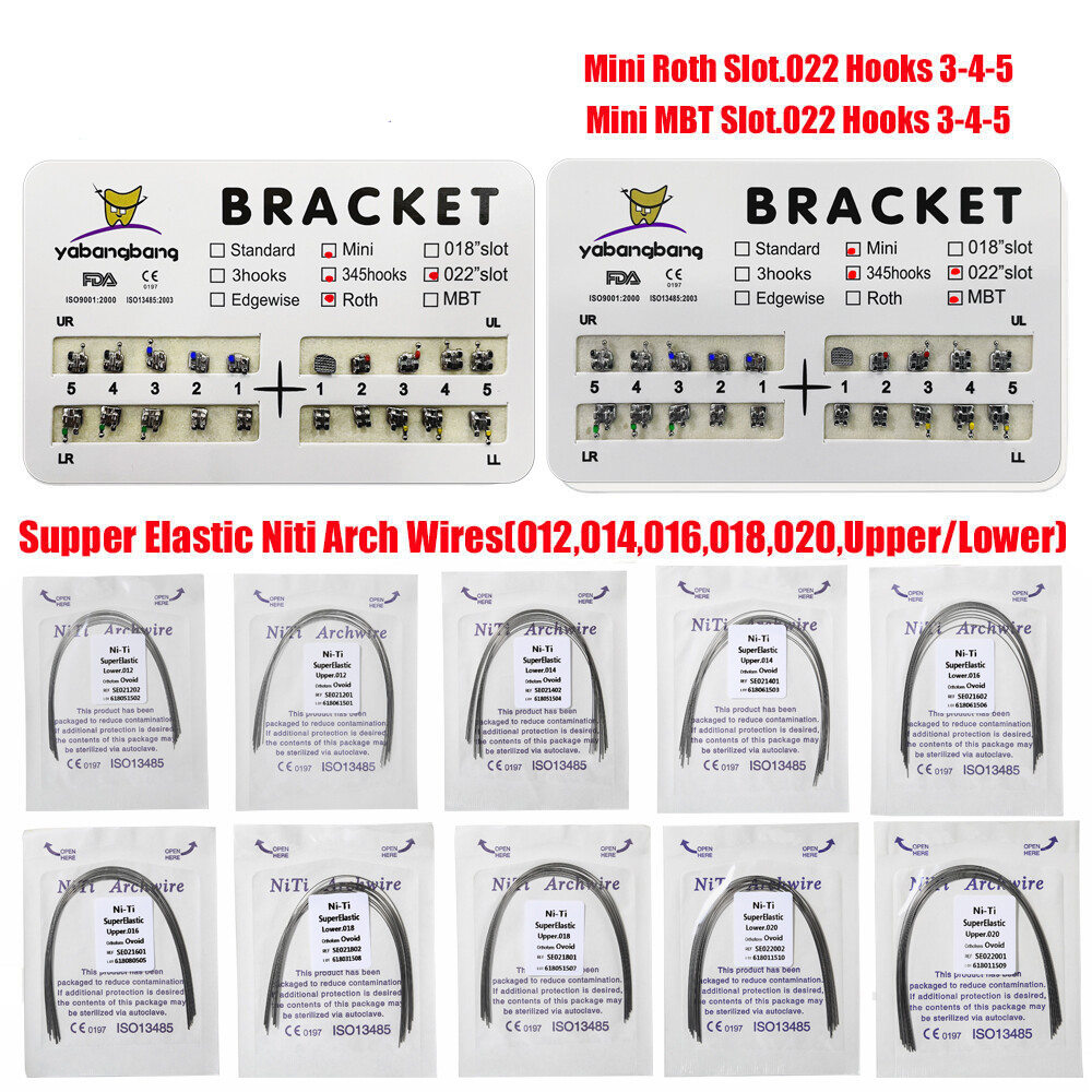 Dental Orthodontics Brackets Braces /Supper Elastic Niti Round Arch Wires ty