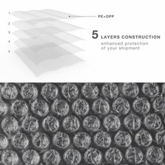1000 #0 Black Poly Bubble Padded Envelopes Self-Sealing Mailers 6X10 (Inner 6×9)