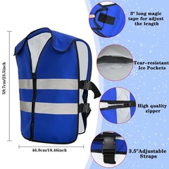 VVHOOY Cooling Vest for Men&Women,Reflective Ice Vest with 20 PCS Reusable Ic…