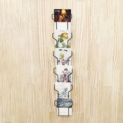 Wall Mount 5X7 Inches 5.8 Max Greeting Card Post Card Display Wire Rack Black
