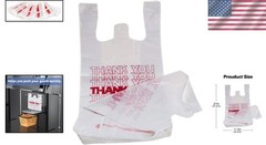 Bulk 100 Plastic Grocery Bags with Handles – Perfect for Small Business & Retail
