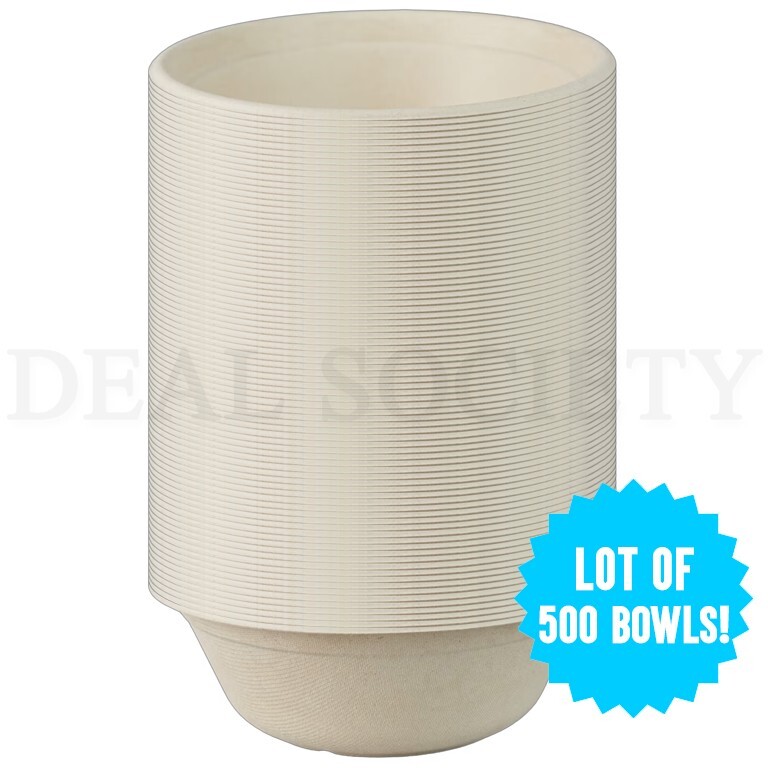Emerald Ecovations Tree-Free Compostable Eco-Friendly 24oz Fiber Bowl Lot of 500