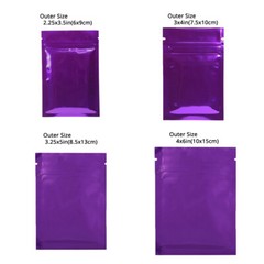 Multi-Size Glossy & Matte Both Sided Colored Mylar Foil Zip Lock Bag SM01