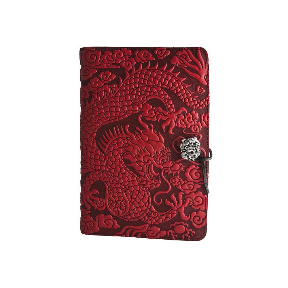 Handmade Red Dragon Design Leather Journal Diary Notebook