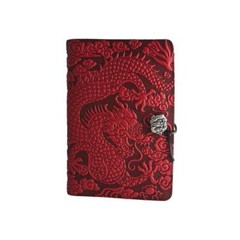 Handmade Red Dragon Design Leather Journal Diary Notebook