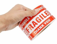 500 Fragile Stickers 3×5 Handle with Care Thank You Shipping Warn Labels 1 Roll