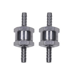 1/4″ Fuel Check Valve One Way Inline Non Return Diesel Gasoline Black 6mm 2Pcs
