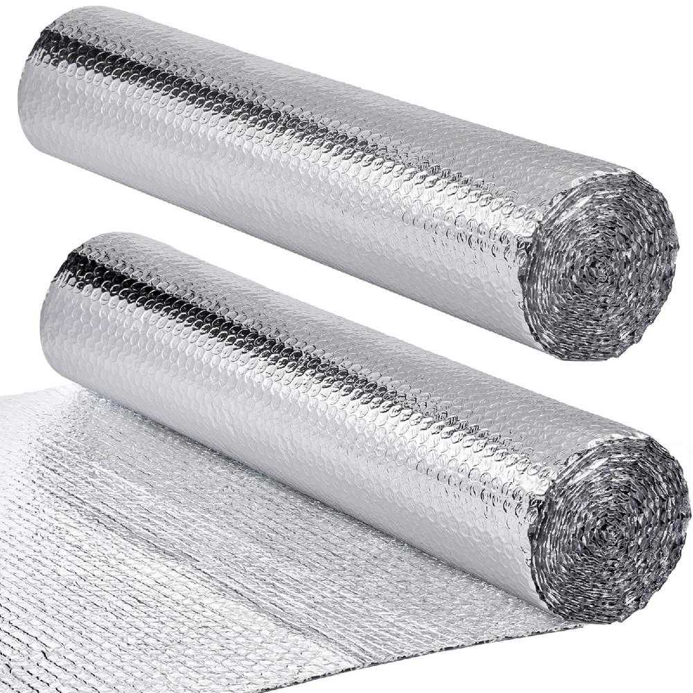 Amylove 2 Rolls Double Reflective Foil Insulation 24 X 20 Ft Aluminum Foil Wrap