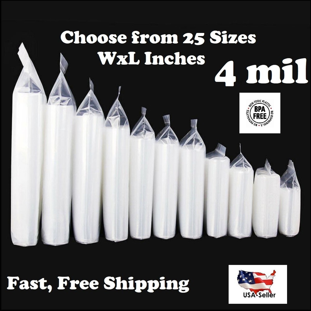 Top Lock Zip Seal Clear Reclosable 4-Mil Plastic Bags Jewelry Storage Baggies