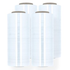 18″ x 1000′ 4 Rolls (120 Gauge) Blown Hand Stretch Film Shrink Wrap – Clear