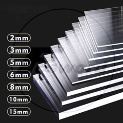 Clear Acrylics Sheets Cut To Size Hard Plastic Plate 100 -300mm Thick 1mm -20mm