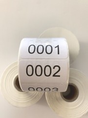 1000 Labels Consecutive Number Inventory Stickers Labels 2″ x 1″ Customize