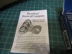 1 set – Peerless Model 700C Standard Nickel Handcuff (PEE4710) Cuffs NEW in Box