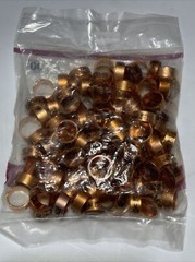 Bag of 100 Sioux Chief PEX Crimp Ring 1/2” Annealed Copper 649×2 USA SDR 9 PEX