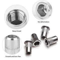 615X Rivet Nut Tool Kit Stainless Steel 304 Flat Head Rivnut Threaded Insert Nut