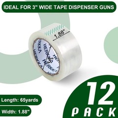 Clear Packing Tape, 12 Rolls Heavy Duty Packaging Tape for Shipping Packaging…