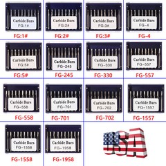 Carbide Burs FG Friction Grip CROSS CUT FISSURE ROUND END Pkg/10