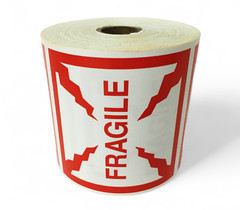 4×4 Fragile Labels Shipping Pallet Adhesive Stickers