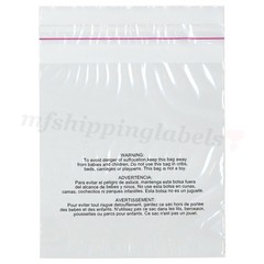 Clear Poly Bags with Suffocation Warning Self Seal Merchandise Packaging For FBA