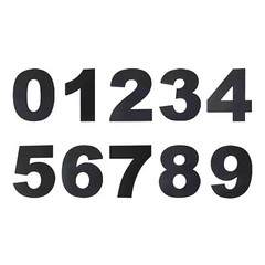 12 Inch Address Numbers For Commercial Building 3/8″ Thick Black Acrylic Bold
