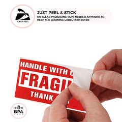 3″ x 5″ Fragile Handle With Care Thank You Labels Adhesive Stickers 500 Per Roll
