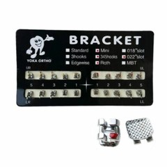 10 Packs Mini Dental Orthodontic Brackets Metal Braces Roth Slot.022 3-4-5 Hooks