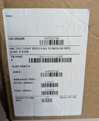 Uline 12IN RED TRUCK SEALS CS Tug-Tight™ Drum Seals – 12″, Red 1000 PIECES