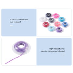 Dental Ortho elásticos cadena látex ligadura elástica bandas para soportes Ties
