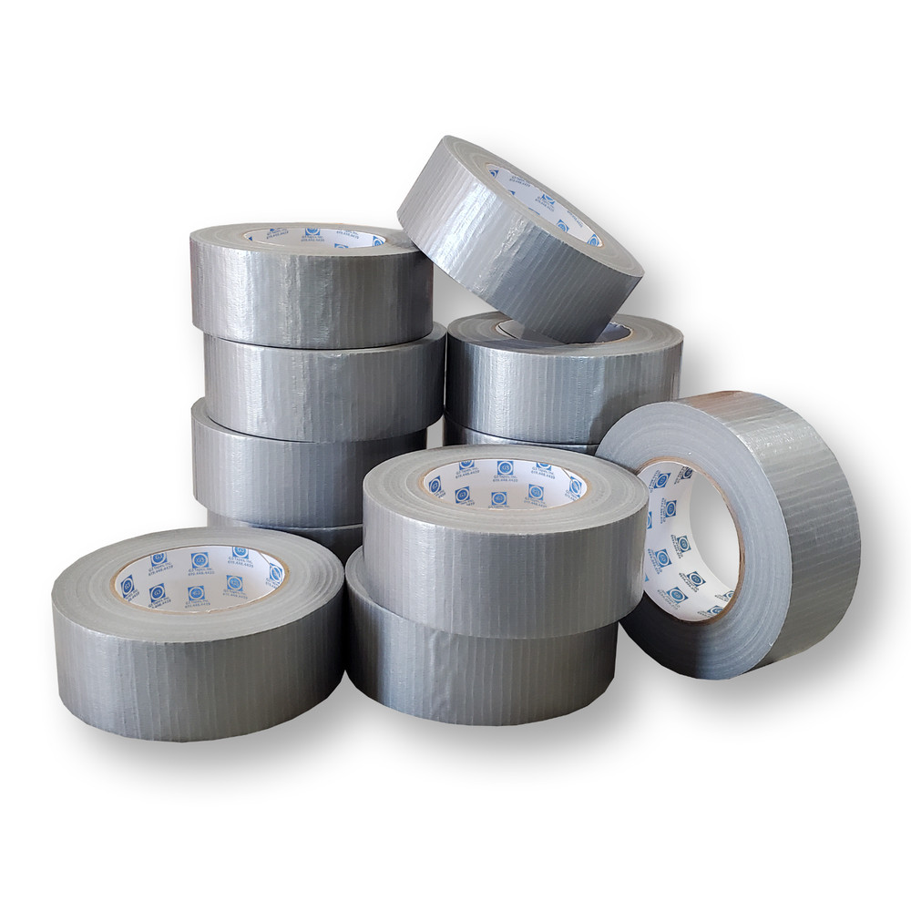 12 Rolls Silver Duct Tape, 7 MIL, 2″ x 55 yds – Free Shipping!
