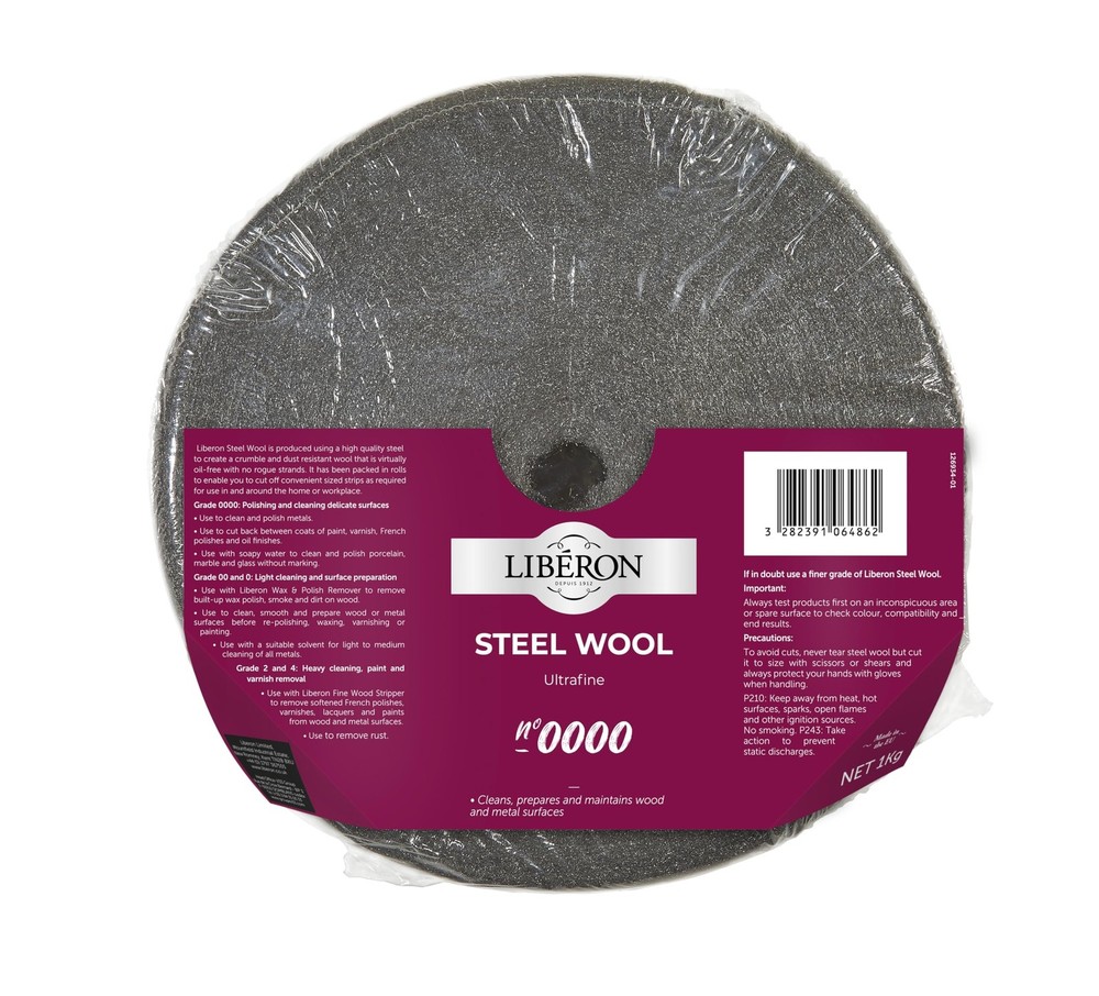 Liberon Steel Wool #0000 1kg Roll 1Kg (35 oz), Grade 0000