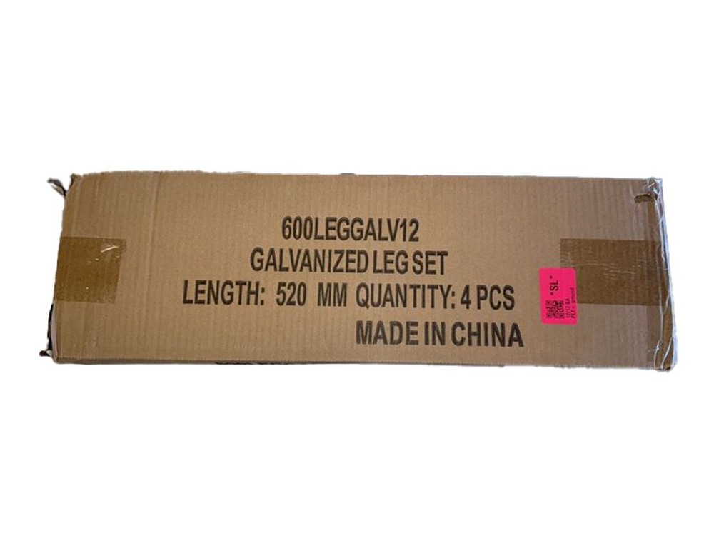 Regency 20½″ Galvanized Steel Sink Leg 18 Gauge – 4-Pack Replacement Legs