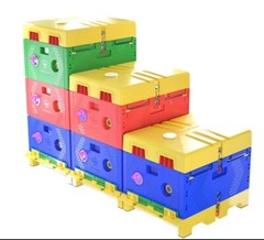 BeeHive Plastic Langstroth Size ,3 layers INSULATED Plastic Beehive (OPEN BOX)