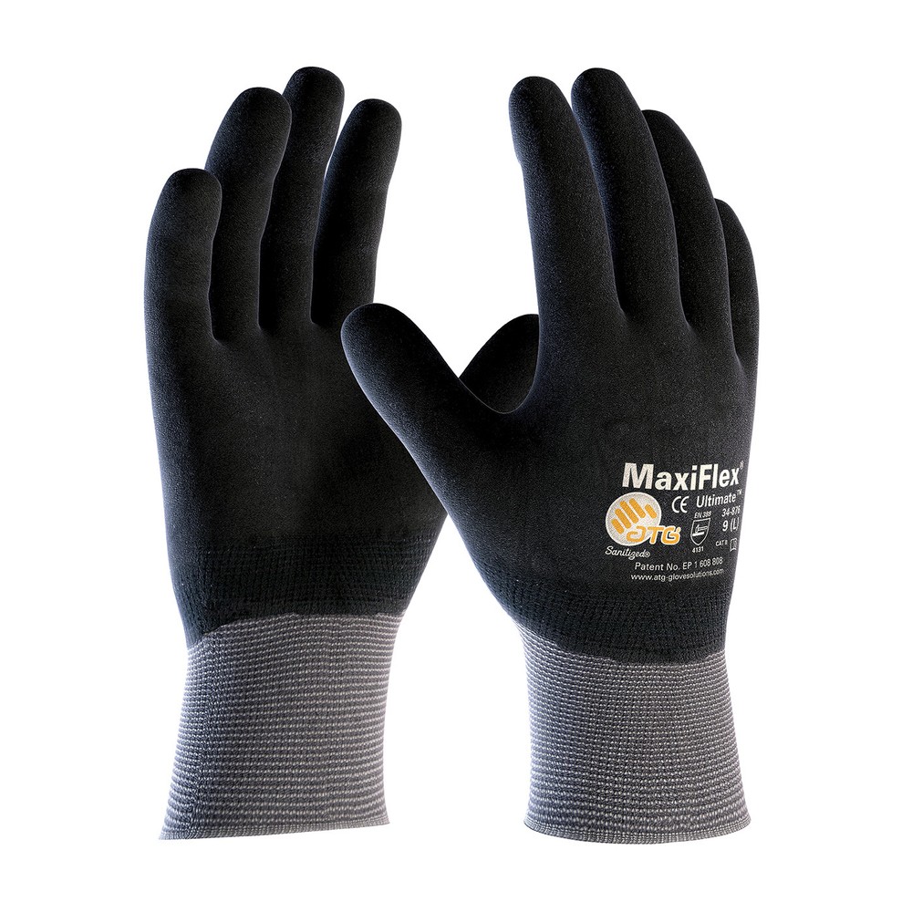 PIP 34-876 ATG MaxiFlex Ulitimate Fully Nitrile Coated Nylon Gloves 6 pair XL