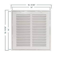14 in. x 14 in. Steel Return Air Filter Grille for Wall or Ceiling Openings