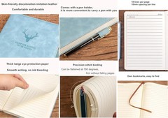 Deer Head Faux Leather Journal – Premium Hardcover Notebook, 100 Ruled Pages