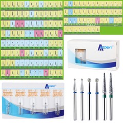 100 Models AZDENT Dental Diamond FG Burs for High Speed Handpiece Friction Grip