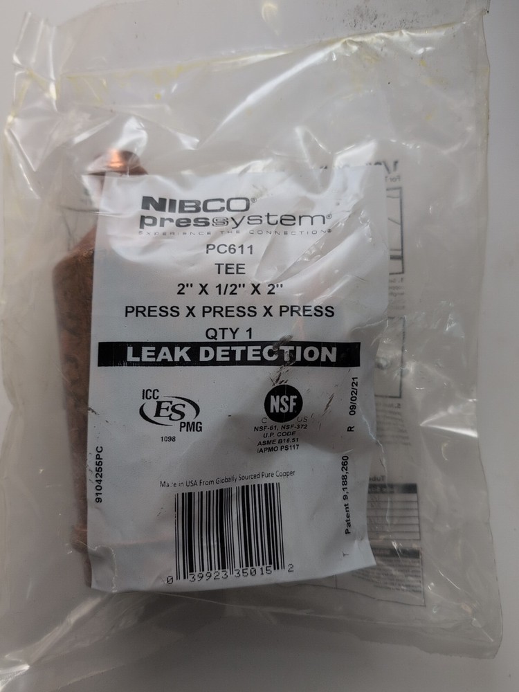 NIBCO PC611 Press Tee 9104255PC