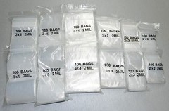 1,200pc Reclosable 2MIL Clear Bags 6 Sizes Assortment Set 200 of Each Baggies
