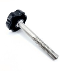 3/8″ Thumb Screw Bolts Black Round Clamping Hand Knob Stainless Steel