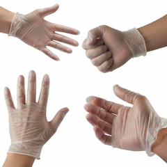 Non Latex,Vinyl Disposable Powder-Free Clear Gloves,5 MIL, Large, 1000 Pcs