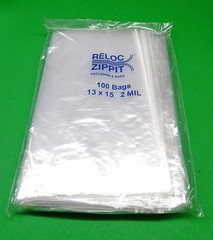 Large Reloc Zippit 13 x 15″ Clear Reclosable Bags Top Lock 2mil Jumbo Size 100pc
