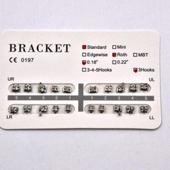 Dental Orthodontic Metal Brackets Braces .022 Hooks 345 Mini/Standard MBT/Roth