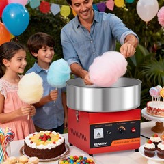 ROVSUN 15″ Commercial Cotton Candy Machine Maker Floss Pink 980W Family Party