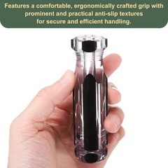 4pcs Pre-Drilled Blank Screwdriver Handles 6.3mm Hole 103mm Length Clear Black